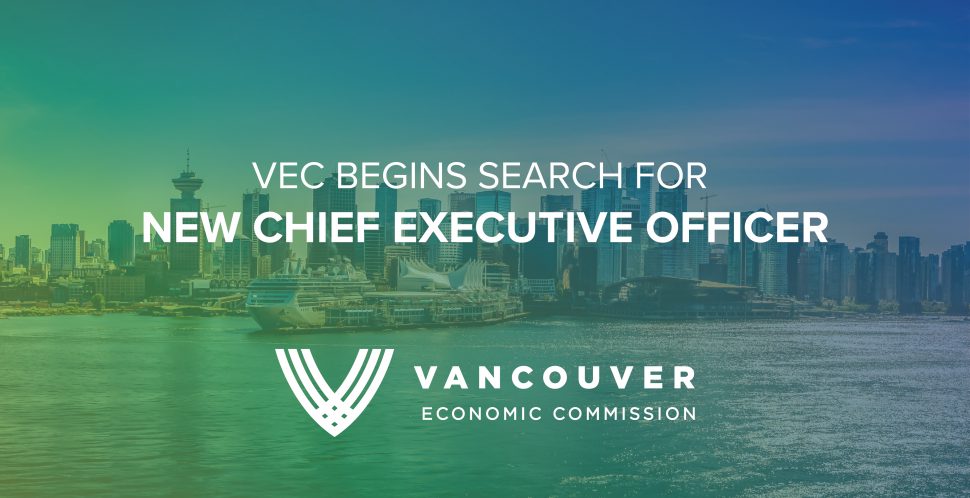 Following the departure of former CEO Ian G. McKay, who resigned his position to take up the reins of federal investment attraction agency Invest in Canada, the Vancouver Economic Commission has begun its search for a new CEO.