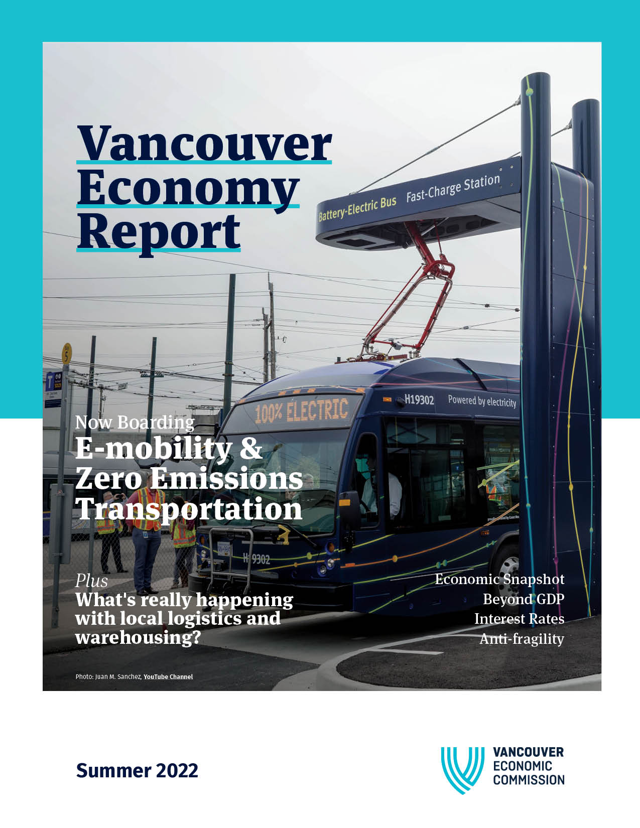 Front cover of the Summer 2022 Vancouver Economy Report